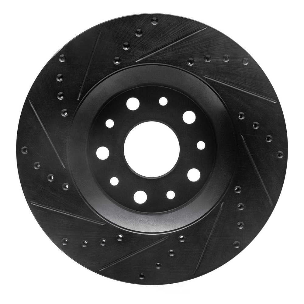 Dynamic Friction Company 633-40038R DFC Brake Rotor - Drilled And Slotted - Black