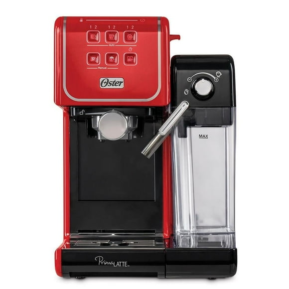 Cafetera Oster PrimaLatte™ 2 Touch, Panel Táctil, 19 Bares de Presión, Compatibe con cápsulas, Roja