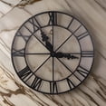 thumbnail image 6 of Benjara 46" Faux Clock Wall Decor- Round- Vintage Style- Matte Black Finish, 6 of 6