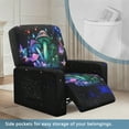 thumbnail image 2 of SCRAWLGOD Recliner Chair Covers Lazyboy Recliner Covers Stretch Couch Cover Slipcovers 4 Piece Furniture Protector with Elastic Bottom for Pets, Glowing Mushroom Butterfly Spot Black, 2 of 7