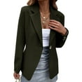 thumbnail image 4 of HaiMao Blazers for Women Clearance Business Casual Long Sleeve Open Front Blazer Jacket Solid Fashion Suite Jacket with Pockets Army Green 14(XXXL), 4 of 5