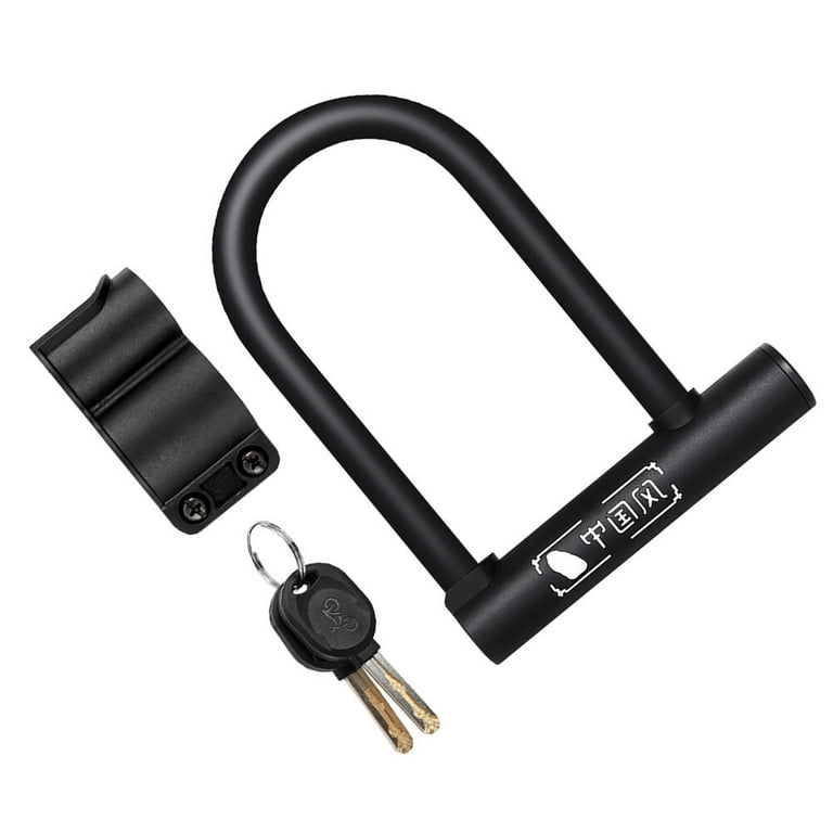 Key Unlocking Bike Lock Heavy Duty U Lock for Road Mountain Commute Bike