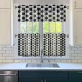 thumbnail image 3 of Kitchen Curtains 24 Inch Short - 3 Panel Set, Rod Pocket Window Curtain, 100% Polyester for Farmhouse, Cafe, Kitchen, Living Room, Bedroom, Sports-Themed Design, Easy Wash, 3 of 6