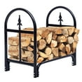 thumbnail image 1 of Costway 2 Feet Outdoor Heavy Duty Steel Firewood Log Rack Wood Storage Holder Black, 1 of 9