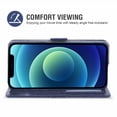 thumbnail image 3 of Case iphone 12 [Premium Pu Leather] [Card Compartment] [Magnetic Closure] Rfid Protective Case, Flip-Up Case, Case Cover Case Compatible with Iphone 12 / 12pro Blue, 3 of 7