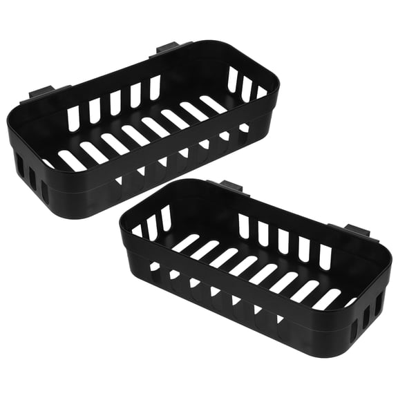 2 Pcs Aquatic Plant Pot Rimless Aquarium Hanging Holder Live Rack Black