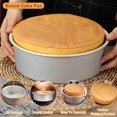 thumbnail image 2 of 6 X 3 Inch Round Cake Pan Set Of 3  Aluminum Baking Pans For Layer Cakes Birthday Anniversary Heavy Duty Non-stick & Oven Safe Commercial Grade Tools Home Kitchen, 2 of 9