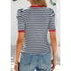 thumbnail image 2 of Camiseta PRETTYGARDEN para mujer, color azul marino, a rayas, color azul marino, 2 of 9