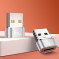 thumbnail image 2 of Adaptador OTG 6A Tipo C A USB3.0 para PC (1 Unidad Plateado), 2 of 7
