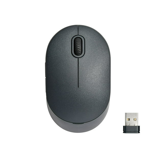 onn. Wireless Computer Mouse with Nano Receiver, 1600 DPI, Windows and Mac compatible, Gray Color