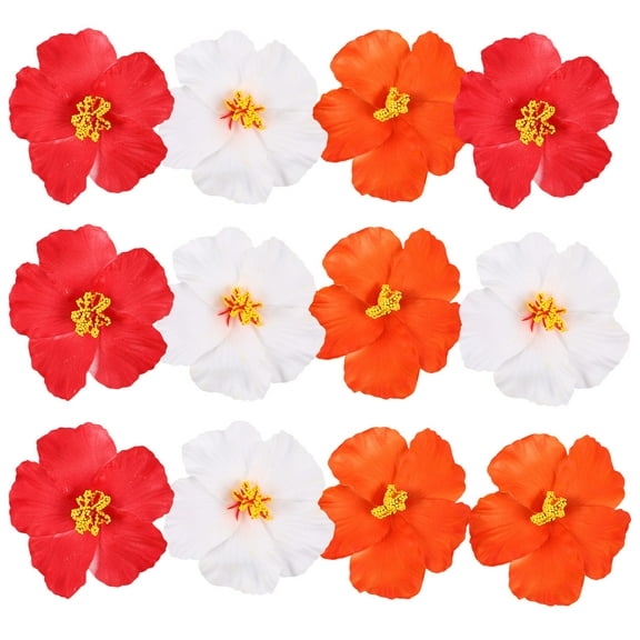 Hemobllo 12Pcs Plumeria Flower Hair Clip Lightweight Comfort Tropical Hair Barrettes For Women Beach Parties