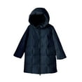 thumbnail image 4 of SuTry Kids Long Coat Down Jacket Thickened Warm Hooded Windproof Fall Winter Plush Lined Outerwear for Children 4-12 Years(Black,9-10 Years), 4 of 9