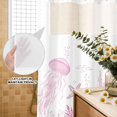 thumbnail image 3 of No Hook Shower Curtain, Pink Coastal Shower Curtains for Bathroom with See Through Top Window, Summer Ocean Coral Jellyfish Seahorse Starfish Waterproof & Washable Bath Curtain Small Stall 36"x78", 3 of 9
