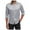Grey, variant on Men Casual Fashion Long Sleeve Bright Face Shirt Comfortable Stylish Wear Slim Fit Button Down Top Men's Lightweight Crewneck Tee Tops
