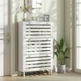 thumbnail image 2 of HOMCOM Shoe Storage Cabinet with Adjustable Shelves White, 2 of 10