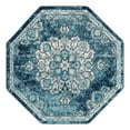 thumbnail image 3 of Unique Loom Parker Collection Area Rug - Kokulu (5' Octagon Navy Blue/Ivory), 3 of 7