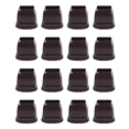 thumbnail image 2 of 32 Pcs Brown Silicone Chair Leg Floor Protectors, Square Chair Leg Caps with Wrapped Felt, Fit: 0.75 Inch-1.0 Inch, 2 of 7