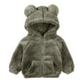 thumbnail image 3 of Esaierr 9M-6Y Boys Girls Ears Hoodie Coats Jacket,Baby Kids Fall Winter Hooded Cotton Coats Jacket,Zipper Jacket Tops, 3 of 6