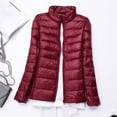 thumbnail image 5 of White Duck Down Ultralight Stand- Collar Jackets Autumn And Winter Warm Coats Portable Outwear  Women Thin Down Jacket, 5 of 7