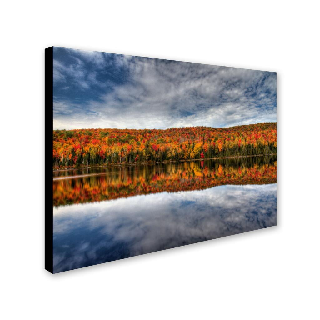 Trademark Fine Art 'Autumn Reflection' 30" x 47" Canvas Art