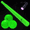 Electric Lime, variant on NiteSport Glow-in-the-Dark Plastic Baseball Bat Set - Electric Lime