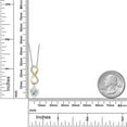 thumbnail image 6 of Gem Stone King 925 Silver and 10K Yellow Gold Lab Grown Diamond Pendant Necklace for Women | 0.82 Cttw | Gemstone April Birthstone | Heart Shape 6MM | With 18 inch Chain, 6 of 6