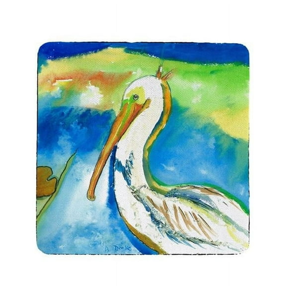 Betsy Drake CT138 White Pelican Coaster - Set of 4