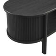 thumbnail image 6 of Coffee Sofa Side Table, Black, Wood, Oval, Living Kitchen Cafe Bistro Hospitality Restaurant, Modern Contemporary HB36879, 6 of 9