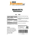 thumbnail image 6 of BulkSupplements Vitamin B12 Powder - as 1% Cyanocobalamin, 20mg per Serving - 50 Grams (1.8 oz) - 2500 Servings, 6 of 6