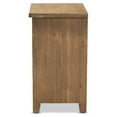 thumbnail image 4 of Baxton Studio Clement Rustic Transitional Medium Oak Finished 2-Drawer Wood Spindle Nightstand, 4 of 5