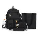 thumbnail image 1 of HYF Set 4 Mochila Bolsas Escolar Estudiante Tote Lapicera Laptop Viaje 17 Pulgadas Impermeable Color Negro, 1 of 7
