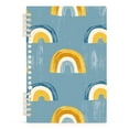 thumbnail image 7 of FORMRS 1-Subject Spiral Notebook 8" x 5" College Ruled 60 Refillable Sheet A5 Hard Cover, Light Blue Rainbow, 7 of 7