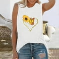 thumbnail image 4 of Sunflower Tank Top for Women Sunrise Sunshine Sleeveless Summer Shirts Outdoor Workout Hawaiian Beach Crewneck Loose Camisoles, 4 of 4