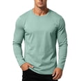thumbnail image 6 of Samdudou Mens T Shirts Long Sleeve Crewneck Casual Basic Tees Everyday Layering Undershirts Lightweight Athletic Training Tops Classic Daily Workout Pullover Apparel, 6 of 6
