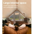 thumbnail image 3 of Inflatable 2-4 Person Camping Tent with Air Pump – Luxury Quick-Setup 4-Season Waterproof & Windproof Outdoor Gazebo – Two Doors & Six Windows – Khaki, 3 of 6