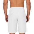 thumbnail image 2 of JUUYY Men's Casual Shorts Pull On Drawstring Elastic Waist Athletic Shorts Outdoor Lightweight Summer Loose Beach Shorts with Pockets White M, 2 of 7