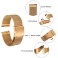 thumbnail image 6 of Uxcell Stainless Steel Mesh Watch Band 22mm Width 1.8mm Thick Quick Release Metal Watch Strap Bands, Rose Gold, 6 of 7