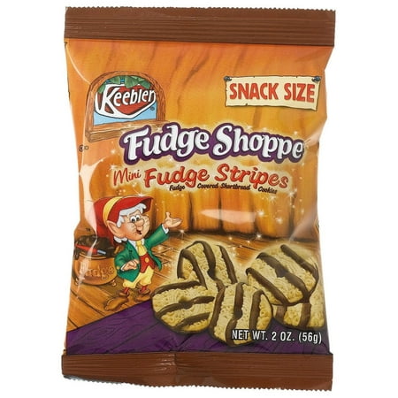 Fudge Bites - 96 PACKS : Fudge Shoppe Fudge Stripe Mini Right Bites Grab 'N Go Snacks, 2.33-Ounce Packages