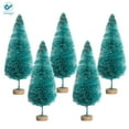 thumbnail image 2 of Deago 5Pcs Mini Sisal Snow Frost Christmas Tree Bottle Brush Tree Plastic Winter Snow Ornaments Tabletop Trees for Xmas Party Home Party Diorama Models, 2 of 10