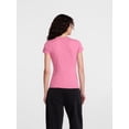 thumbnail image 4 of Scenario Women's Variegated Rib Tee with Short Sleeves, Sizes XS-XXXL, 4 of 6