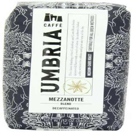 Caffe Umbria Mezzanotte Decaf Blend, 12 Ounce