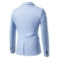 thumbnail image 3 of oqasdz Suit Jacket for Men Solid Color Single One Button Stretch Casual Slim Fit Business Wedding Party Banquet Coat Top,Size L, 3 of 3