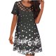 thumbnail image 1 of Moda impresa casual verano cuello redondo manga corta ahueca hacia fuera el vestido de mujer Pompotops  ghjkhdj12215, 1 of 8