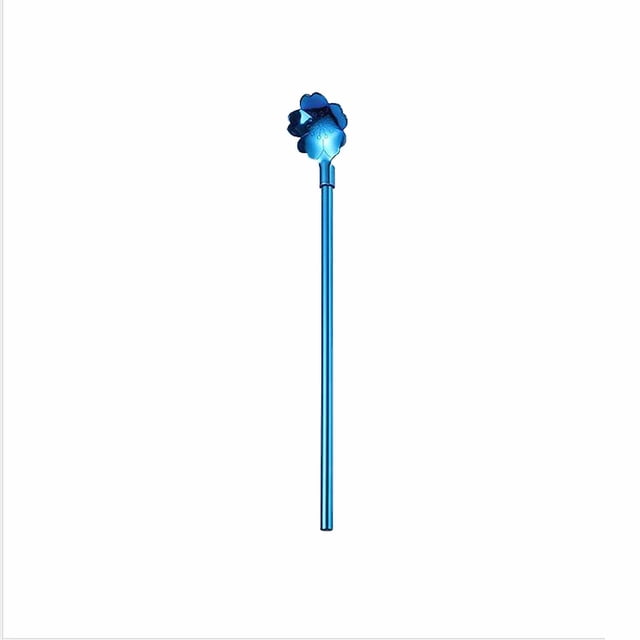 Cuchara de paja de acero inoxidable, juego de pajitas para flores | HUOGUO