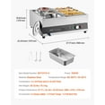 thumbnail image 6 of Stainless Steel Commercial Hot Food Holding Station with 2 Round Soup Kettles and 3 Rectangular Pans, 120V NSF Certified, 6 of 11