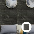 thumbnail image 1 of OUNONA Wallpaper Removable Brick Foam Black Gray Living Room 1Set, 1 of 8
