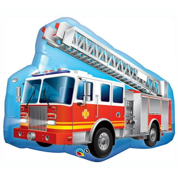 Loftus International  36 in. Red Fire Truck Helium Shape Balloon - Red - 36in.
