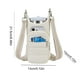 thumbnail image 5 of Cuerpo Cruzado Acolchado para Mujeres Botella Hombro Con Bolsillos Suaves () Blanco, 5 of 9