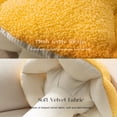 thumbnail image 3 of Phantoscope Mushroom Shaped Throw Pillow, Teddy Fleece Plush Decorative Accent Cushion, 16 x 14 inch, Yellow, Cute Summer Home Decor for Couch, Sofa, Bed & Chair, 3 of 8
