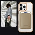thumbnail image 6 of For iPhone 14 Magnetic Clear Wallet Phone Case,Magnetic Detachable Card Holder,Compatible with Mag-Safe,Military-Grade Protection,Shockproof Transparent Thin Fit Phone Case,Desertgold, 6 of 8